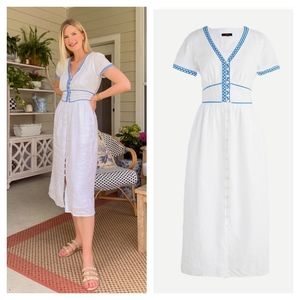 J Crew Embroidered Linen Dress AP151